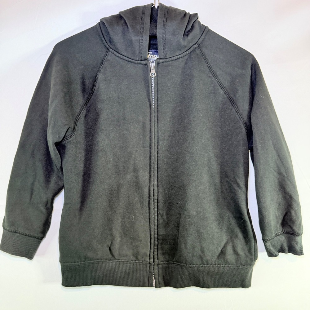 OshKosh Bgosh Boys Black Full Zip Hoodie Sweatshirt Size 8‎ OSH89381-RPVN